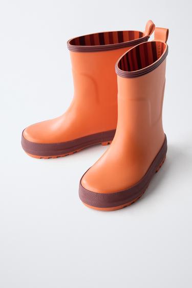 BOTTES DE PLUIE COULEUR BLOCK - Orange de Zara - Image 2