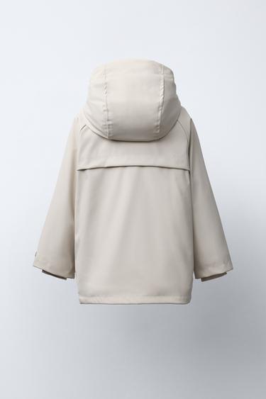 WATER-REPELLENT RUBBERISED FAUX FUR JACKET - Ecru by Zara - Image 3