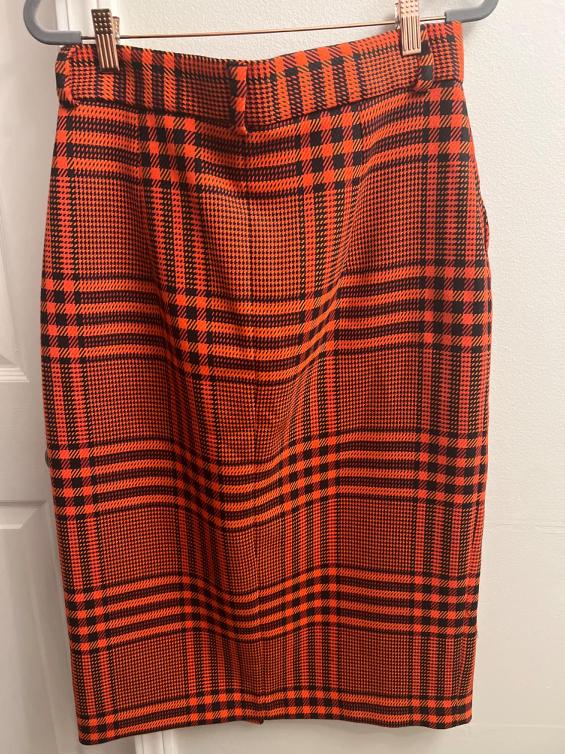 PLAID PENCIL SKIRT - Image 2