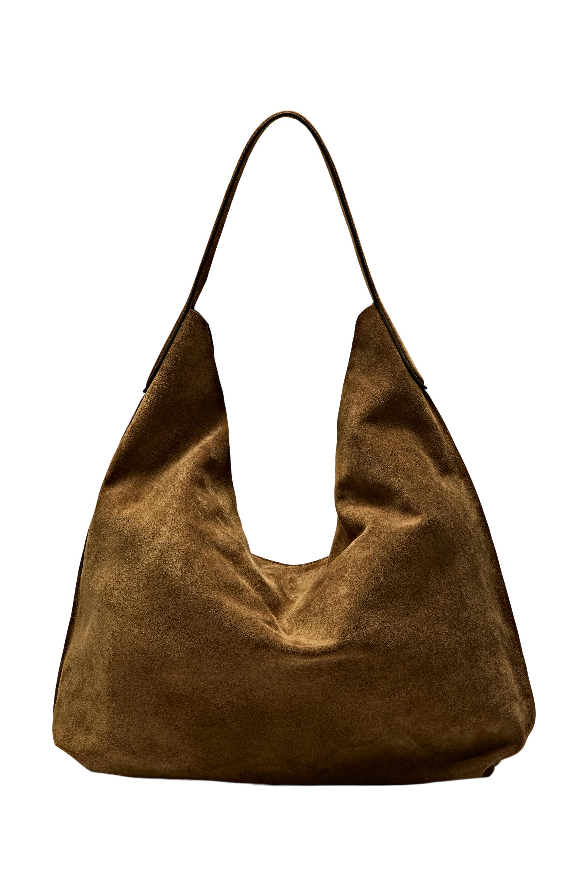Maxi split suede leather shoulder bag — 566