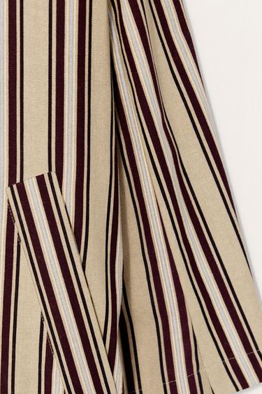 TRENCH COTON - LIN RAYÉ ÉDITION LIMITÉE - Grenat de Zara - Image 4