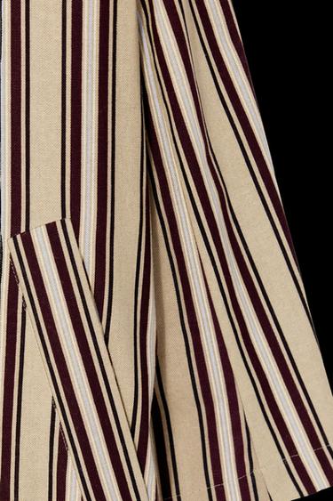 COTTON-LINEN STRIPE TRENCH COAT LIMITED EDITION - Burgundy by Zara