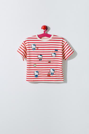 STRIPED HELLO KITTY © SANRIO T-SHIRT - Ecru by Zara