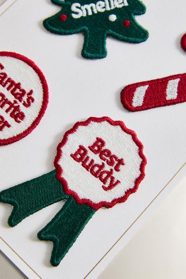 PATCHS THERMOCOLLANTS NOËL (LOT DE 4) - Rouge de Zara - Image 2