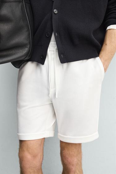 REGULAR FIT COMFORT BERMUDA SHORTS - Oyster-white by Zara - Image 5