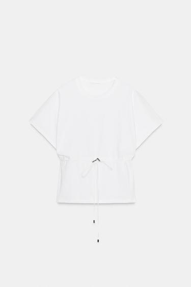 Zara HEAVY COTTON T-SHIRT - White