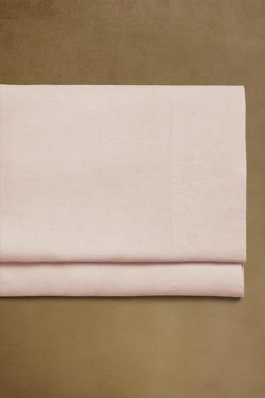DRAP DE DESSUS LIN DÉLAVÉ (140 GXM²) - Rose pâle de Zara - Image 5