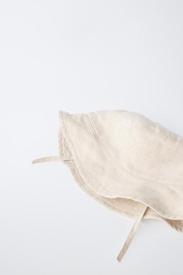 CHAPEAU BOB 100% LIN - Beige clair de Zara - Image 2