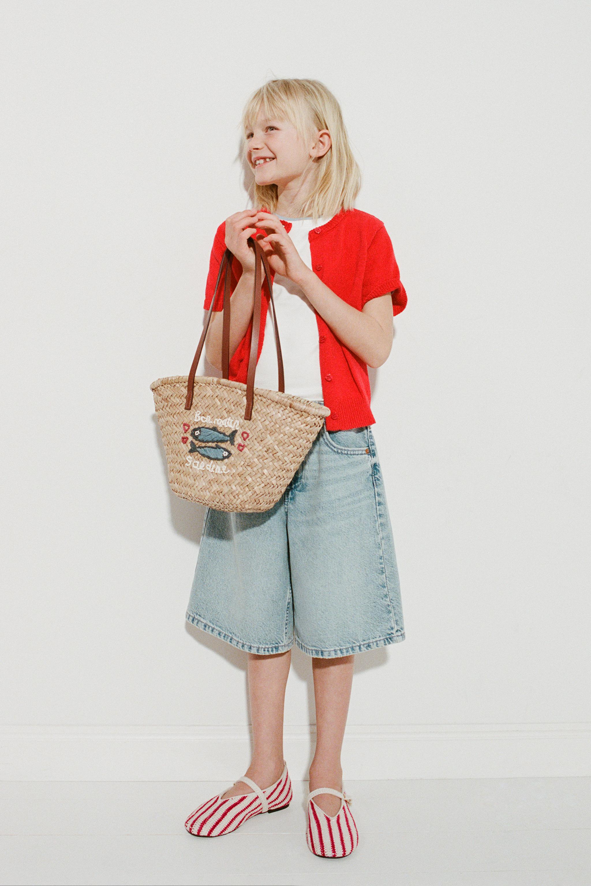 FISH RAFFIA TOTE BAG