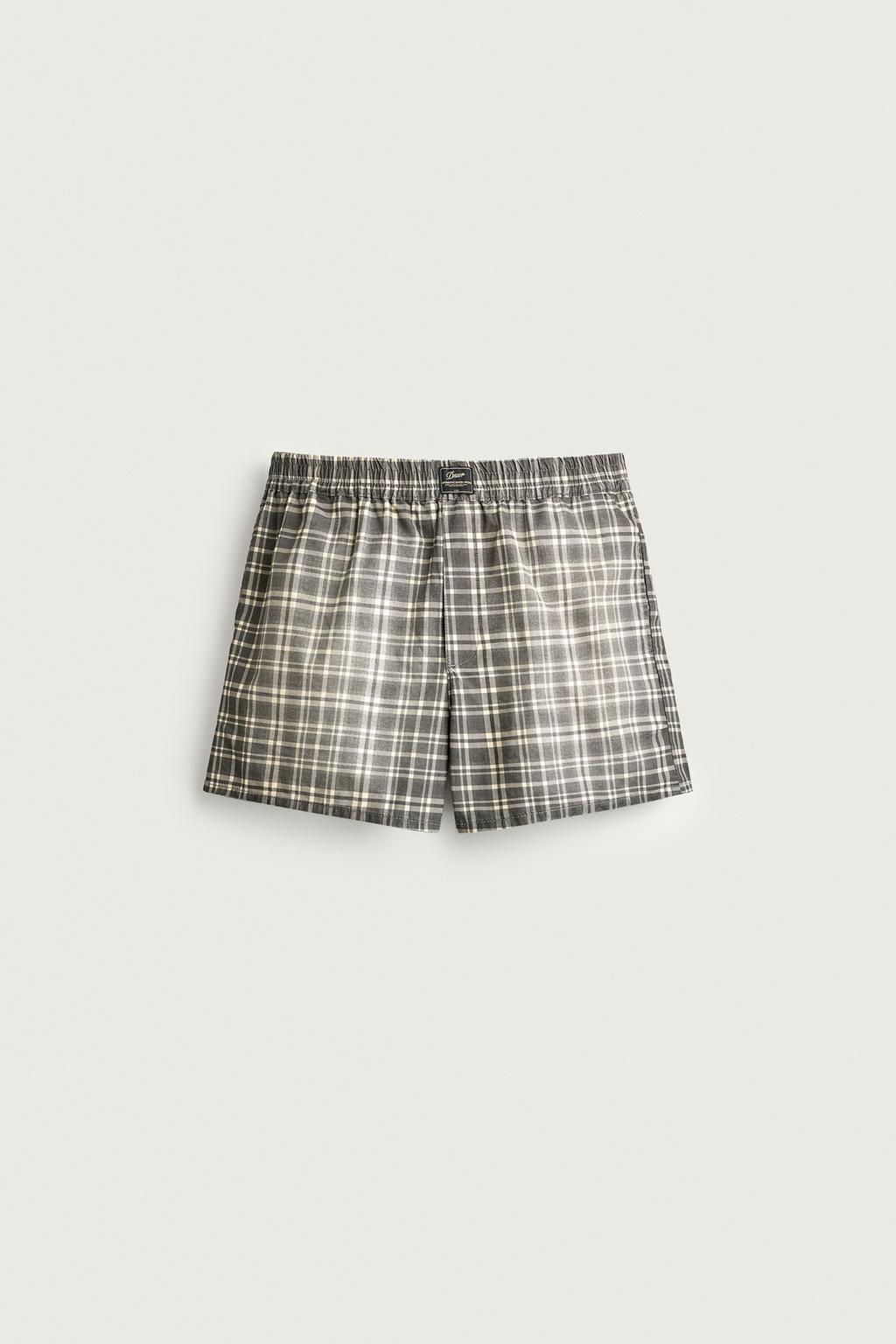 WASHED CHECKED SHORTS