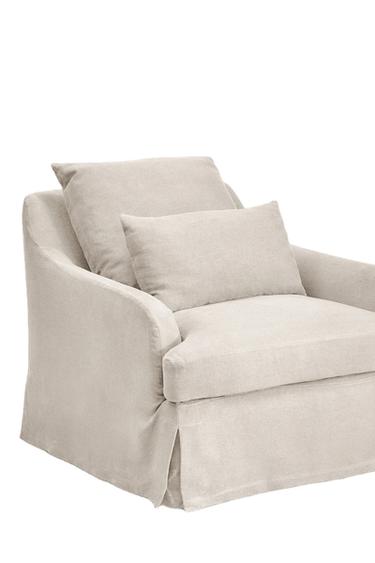 غلاف كتان للكرسي بذراعين ARMCHAIR 01 - بيج فاتح الخاص بـ Zara