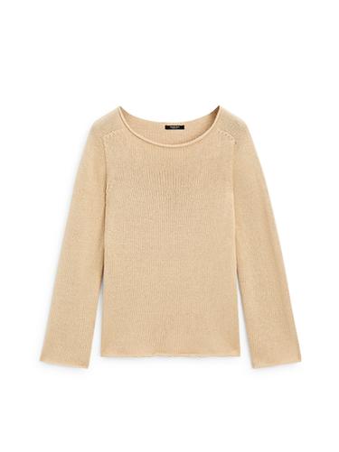 Pull en maille de coton mélangé - jaune paille de Zara