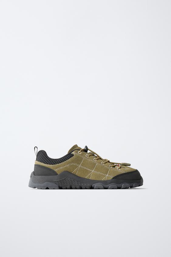 BAREFOOT LEATHER TRAINERS - Green by Zara - Image 0