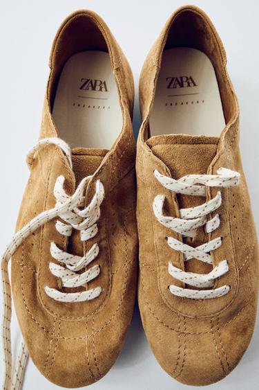 ZAPATILLA DEPORTIVA PIEL - Marrón de Zara