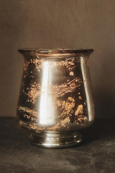 SHINY CHRISTMAS TEALIGHT HOLDER VASE - Silver by Zara - Image 5
