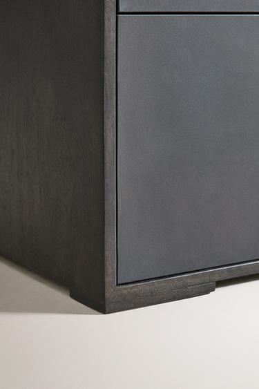 TABLE DE CHEVET BOIS MÉTAL - Noir de Zara - Image 3