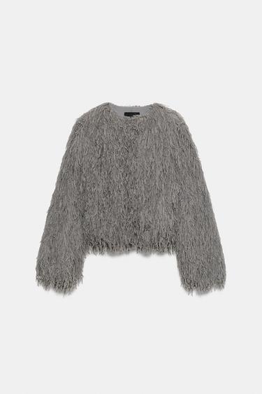 CHAQUETA FLECOS - Plomo de Zara - Imagen 0