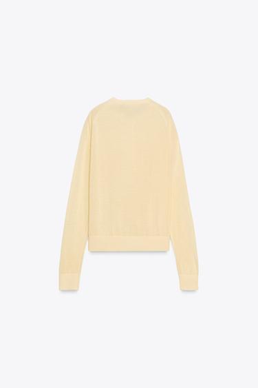 PLAIN KNIT SWEATER - Butter by Zara - Image 6