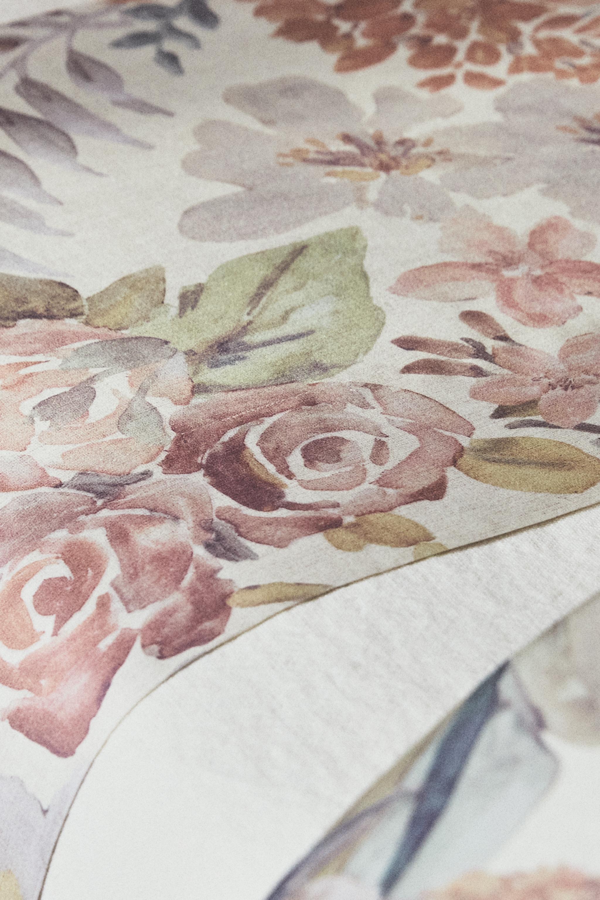 FLORAL PRINT SATEEN FLAT SHEET