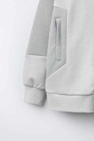 SWEAT ZIPPÉ INSCRIPTION SPORT - Écru de Zara - Image 3