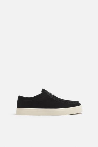 CASUAL LEATHER SHOES - Black by Zara