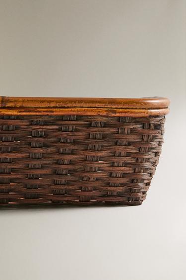 LONG RATTAN BASKET - Brown by Zara - Image 3