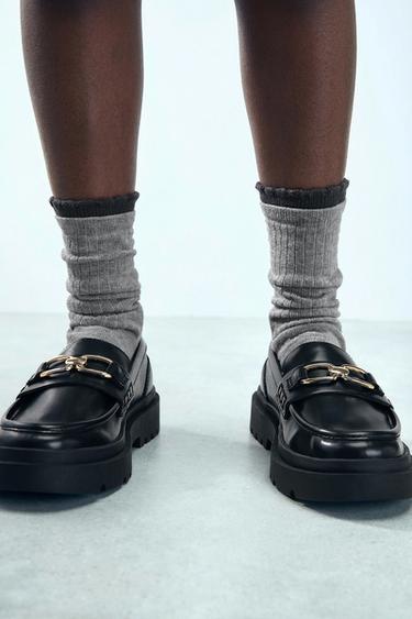 PACK DOS CALCETINES LARGOS EFECTO DOBLE - Multicolor de Zara