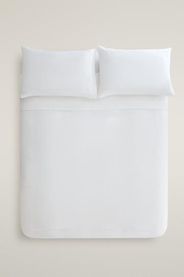 LINEN HEMSTITCHED DUVET COVER — White 3