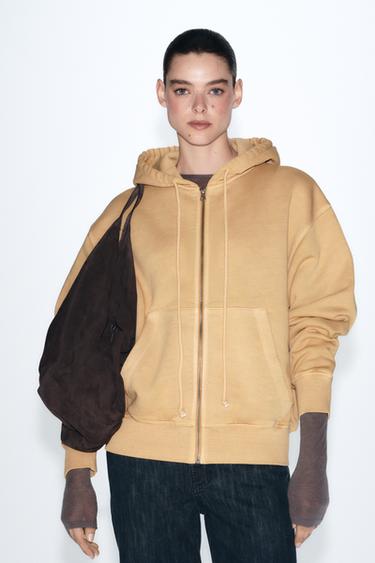 CHAQUETA LAVADA CREMALLERA - Toffe de Zara