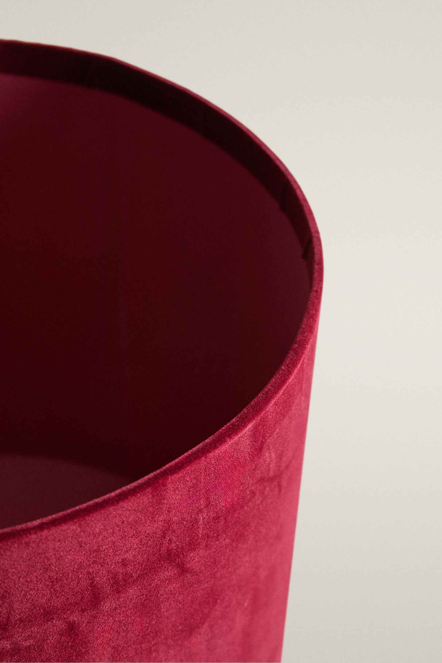 Zara Christmas Velvet Round Box, цвет: Красный — фото 4