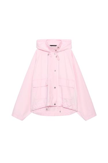 CHAQUETA CAPUCHA BAJO AJUSTABLE - Rosa de Zara