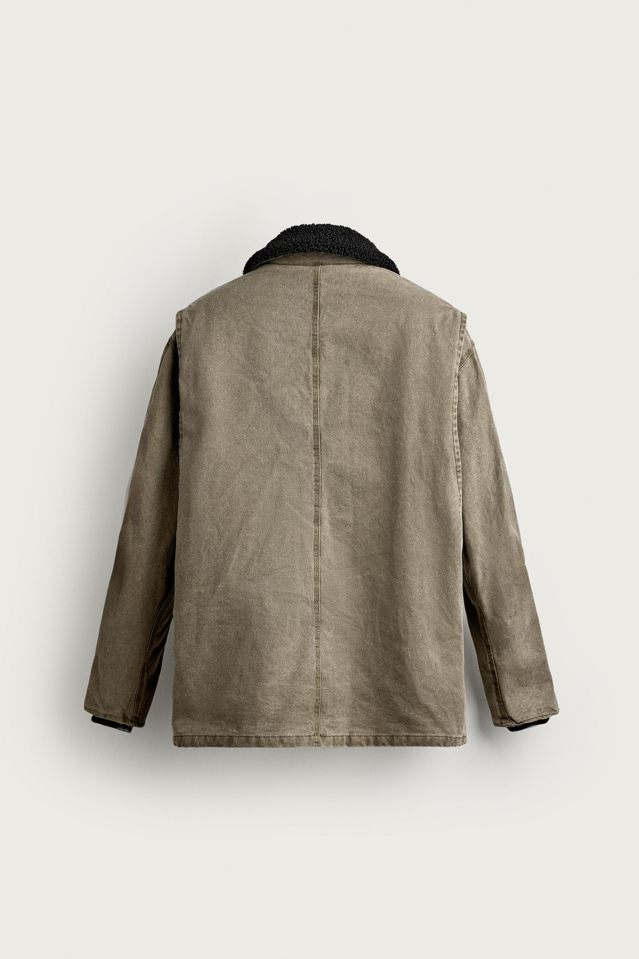 COMBINED FAUX SHEARLING SHORT COAT