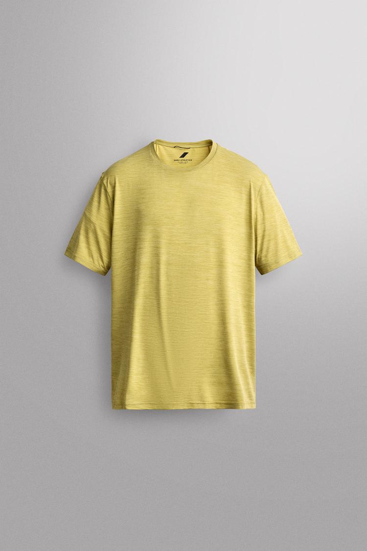 STRIPED TECHNICAL JACQUARD T-SHIRT