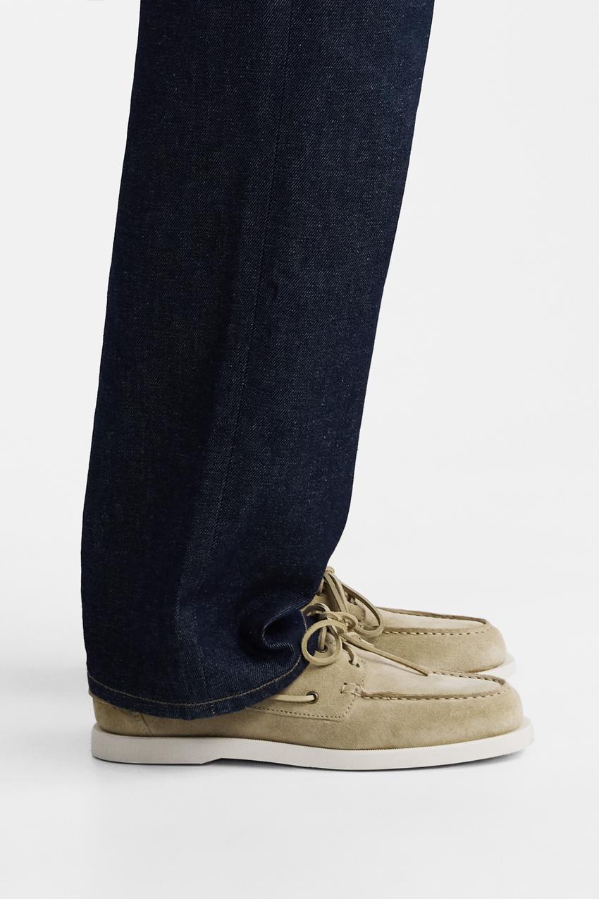 MARITIMER SCHUH AUS LEDER LIMITED EDITION - Beige | ZARA 