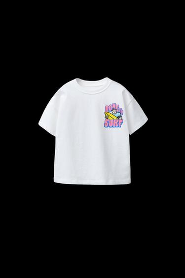 Zara SURF PRINT T-SHIRT - White - Image 0