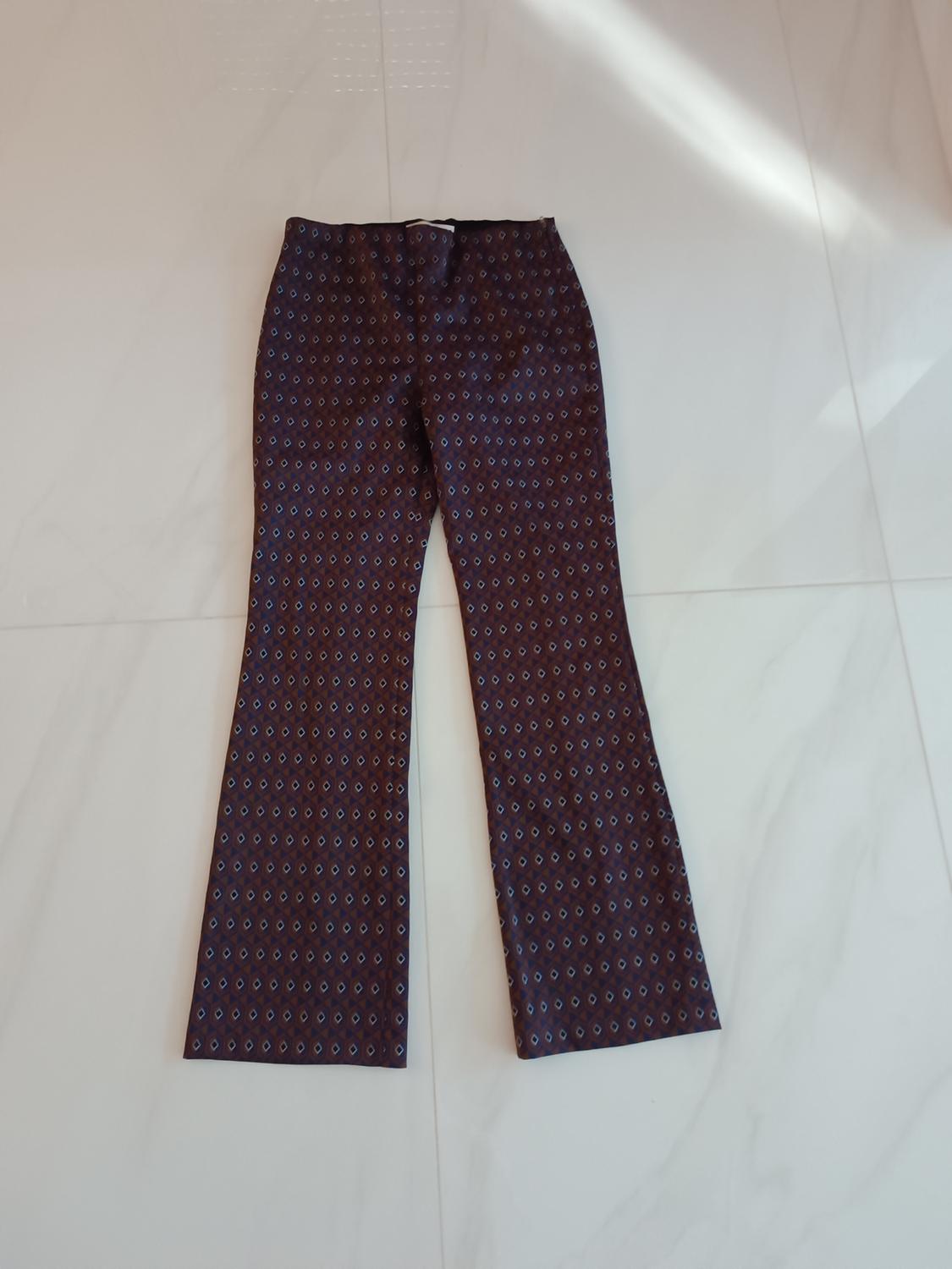 FLARE JACQUARD TROUSERS - Image 4