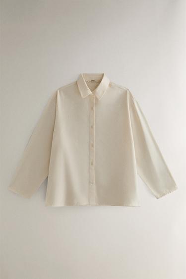 FLANNEL SHIRT - Ecru by Zara