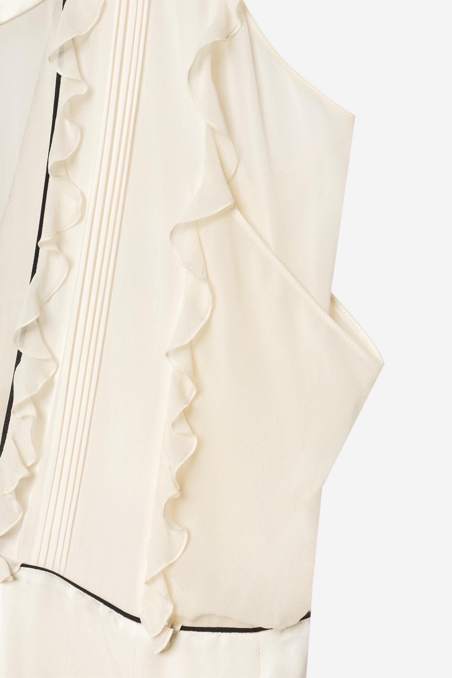 Женское платье Zara Ruffle - the Item Woman, цвет: Экрю — фото 10