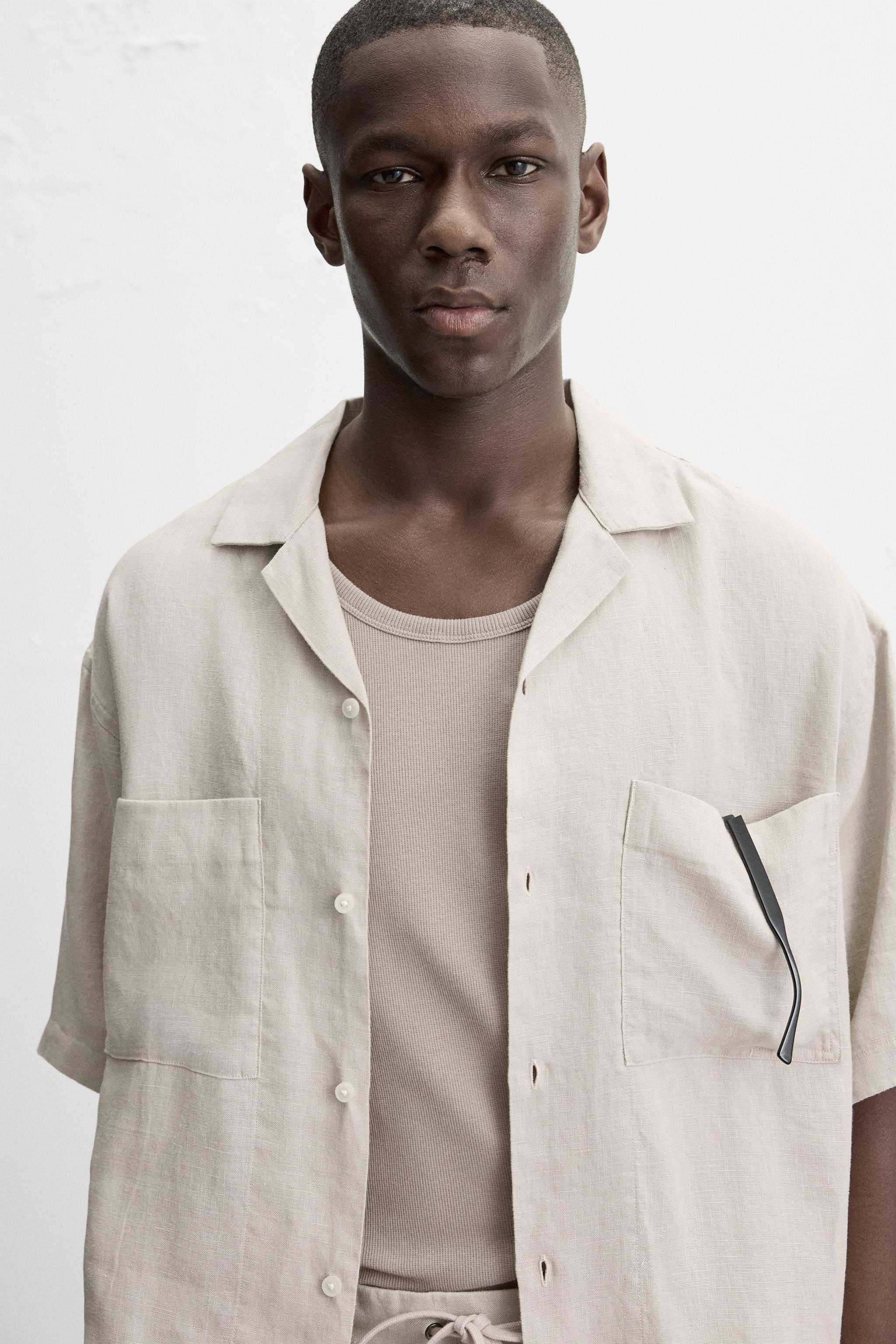 リネン100% シャツ - ベージュ | ZARA Japan / 日本 リネン100% シャツ - ベージュ | ZARA Japan / 日本