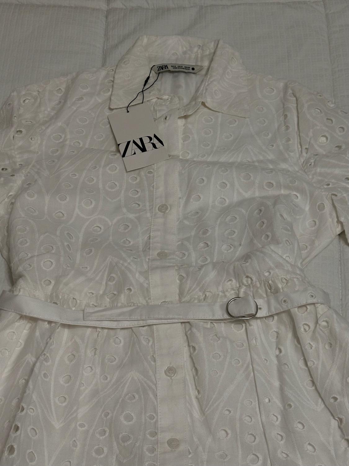 EMBROIDERED EYELET MINI DRESS ZW COLLECTION - Image 3