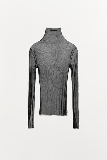LIMITED EDITION 100% SILK T-SHIRT - Black by Zara - Image 5