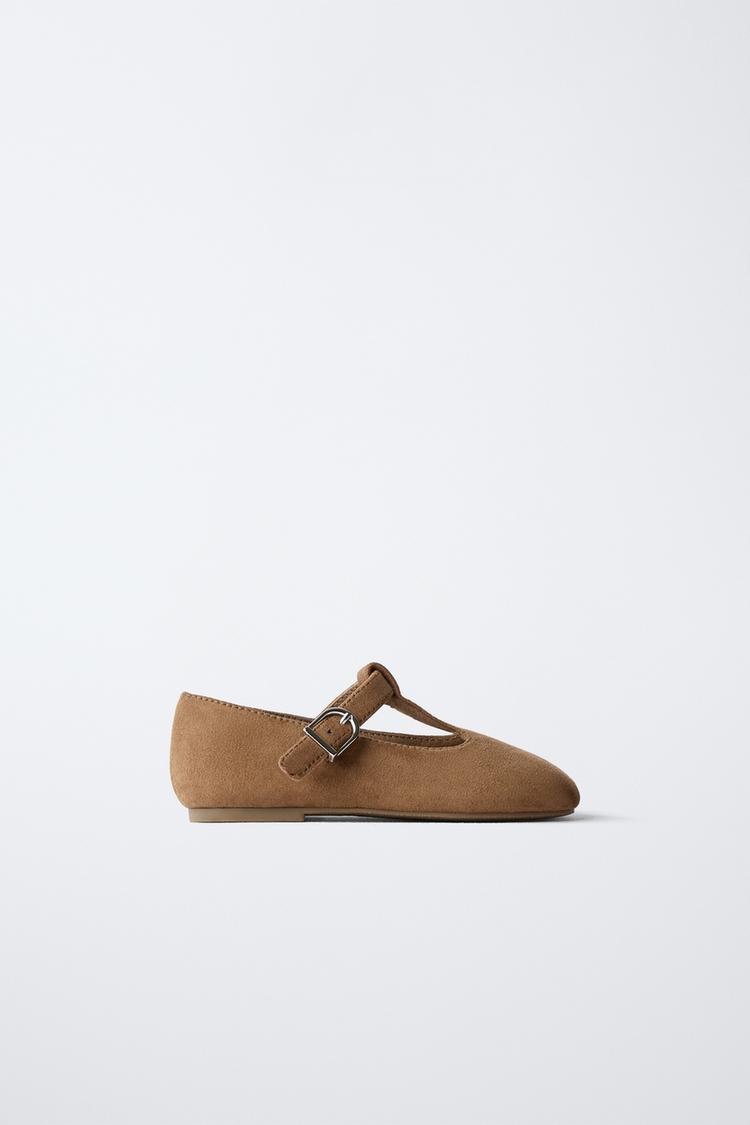T-BAR BALLET FLATS Brown ZARA United Kingdom - Main Image