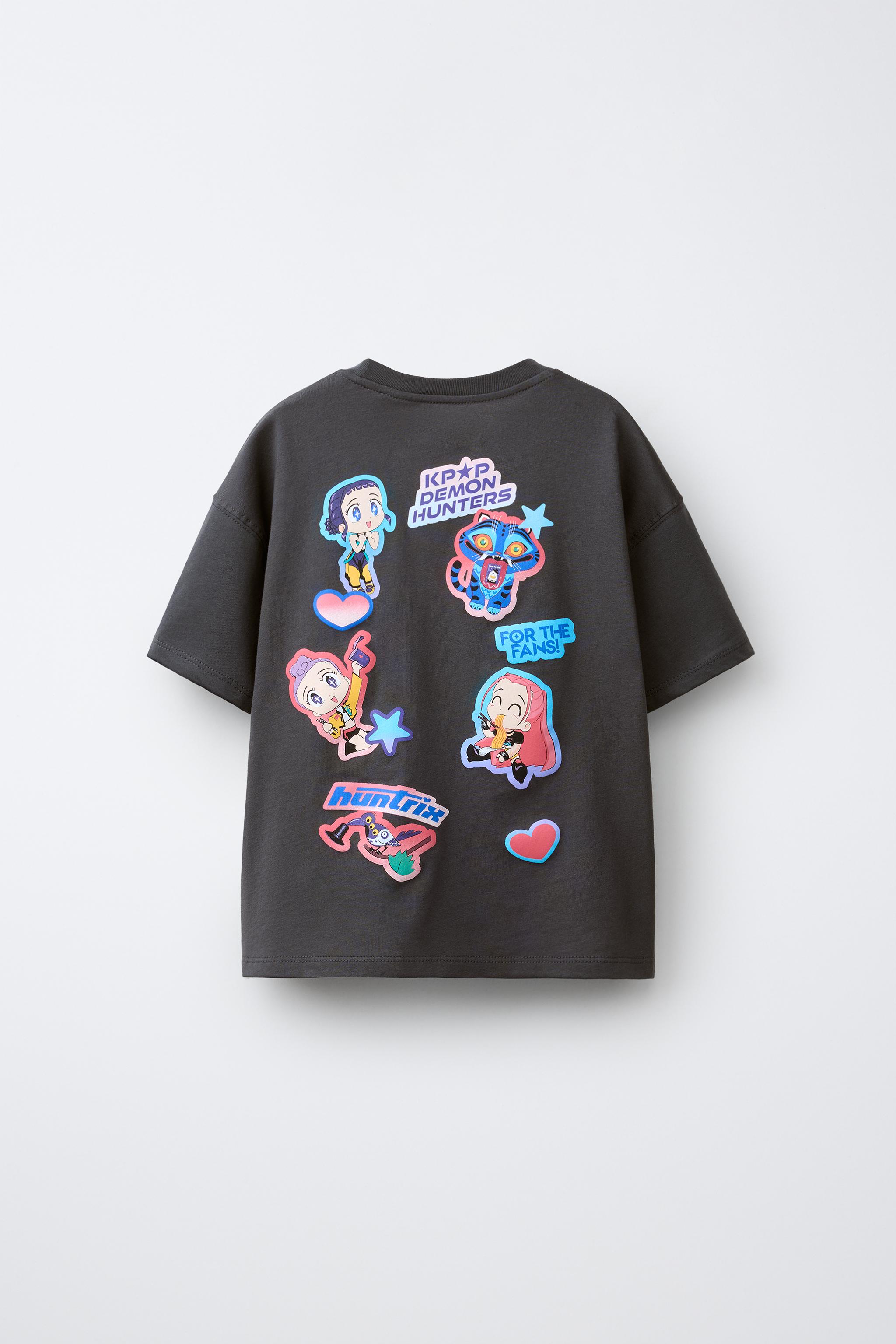 Детские футболки Zara KPOP DEMON HUNTERS™ NETFLIX © WASHED EFFECT T-SHIRT — фото 3