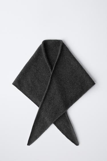 FOULARD TRIANGULAIRE 100 % CACHEMIRE - Gris anthracite de Zara - Image 3