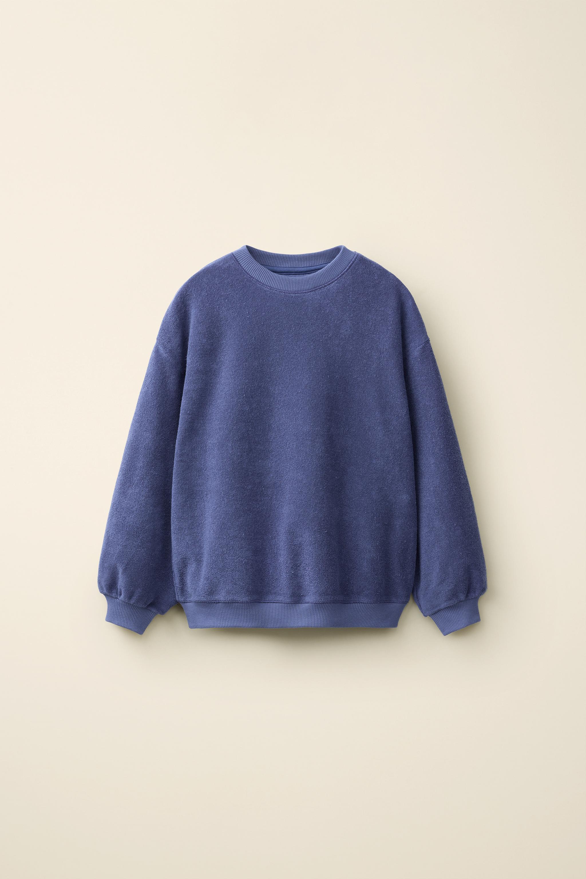 TERRYCLOTH SWEATSHIRT CREATED BY CARAMEL LONDON X ZARA — Blue