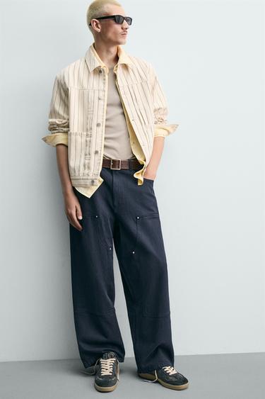 BLOUSON COUPE DÉCONTRACTÉE À RAYURES - Écru de Zara - Image 6