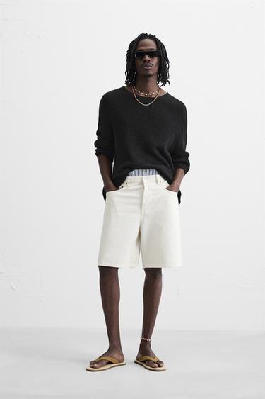 DENIM EHUNEZKO STRAIGHT FIT BERMUDAK - Zuria, Zara-rena