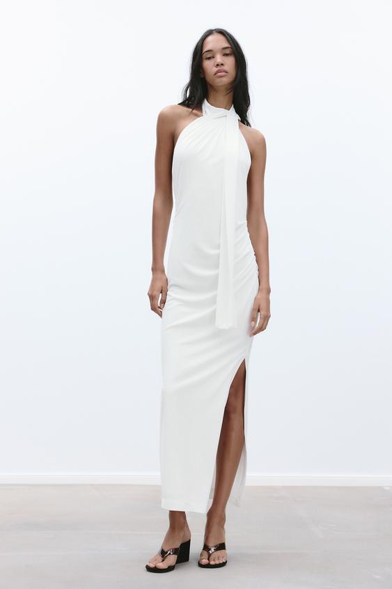 Vestito Midi Zara Vestito Bianco Sangallo White Sangallo Vestito