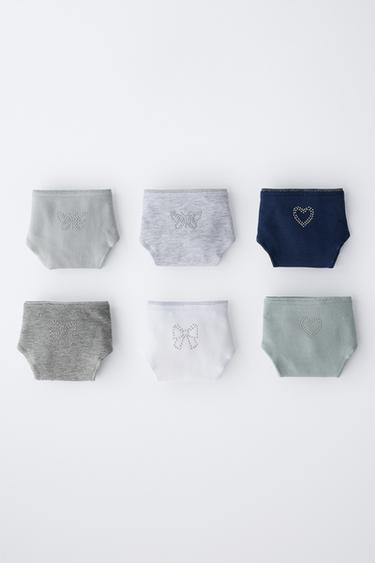 6-14 ANS/ LOT DE SIX CULOTTES À STRASS ET FORMES - Multicolore de Zara - Image 4