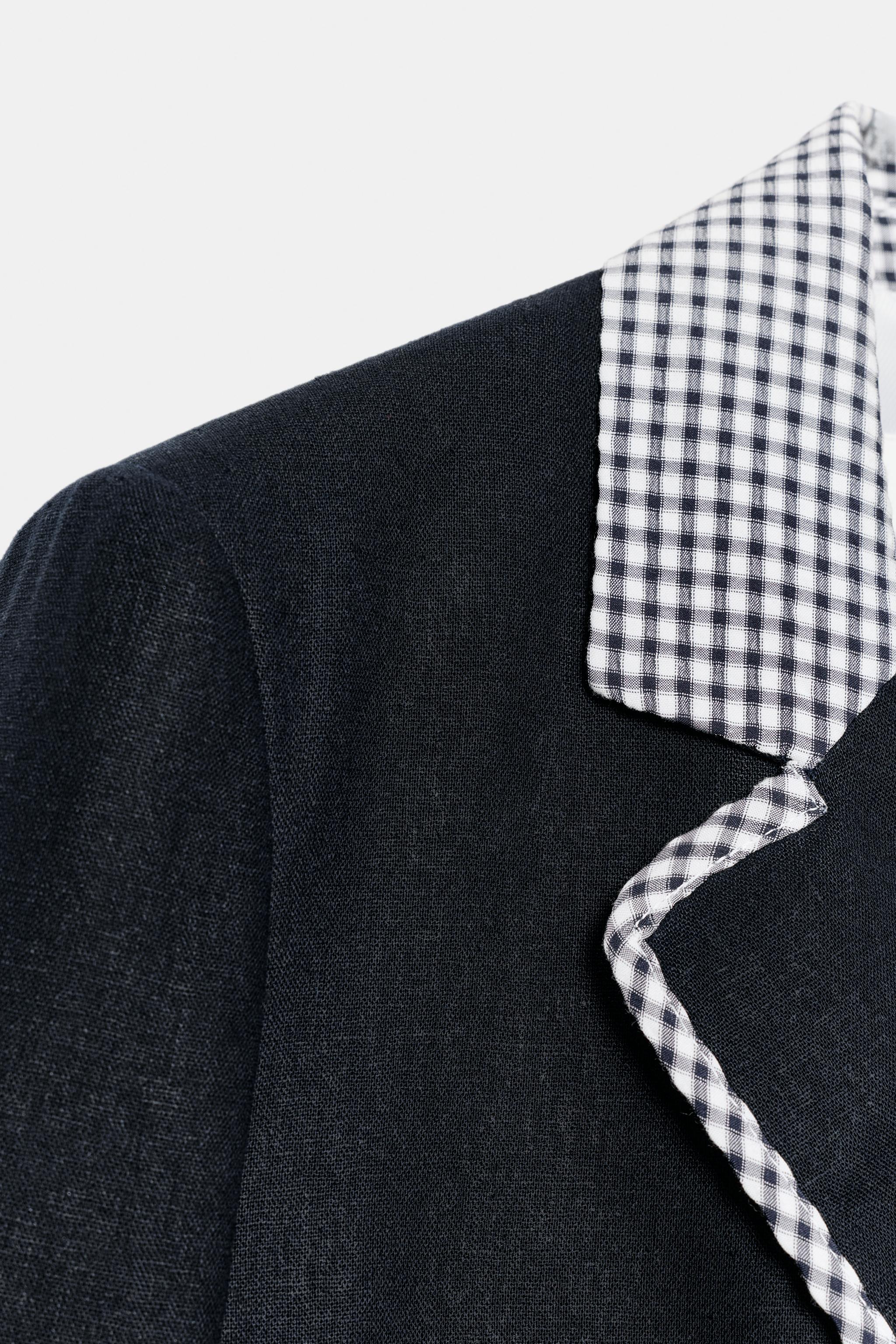 GINGHAM CHECK SHORT BLAZER